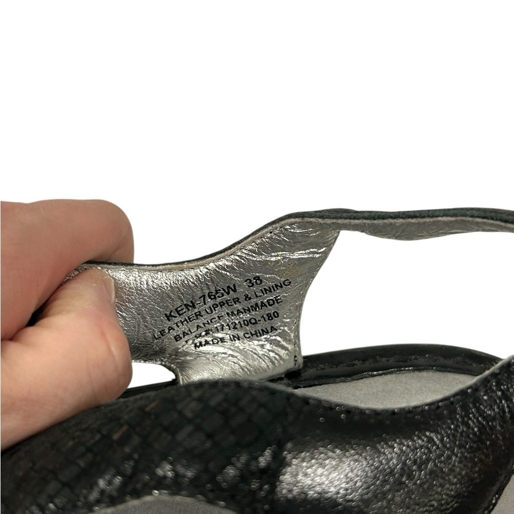 ALEGRIA Kendra Black Shimmer T-Strap KEN-765 Sandals Womens - Picture 13 of 14